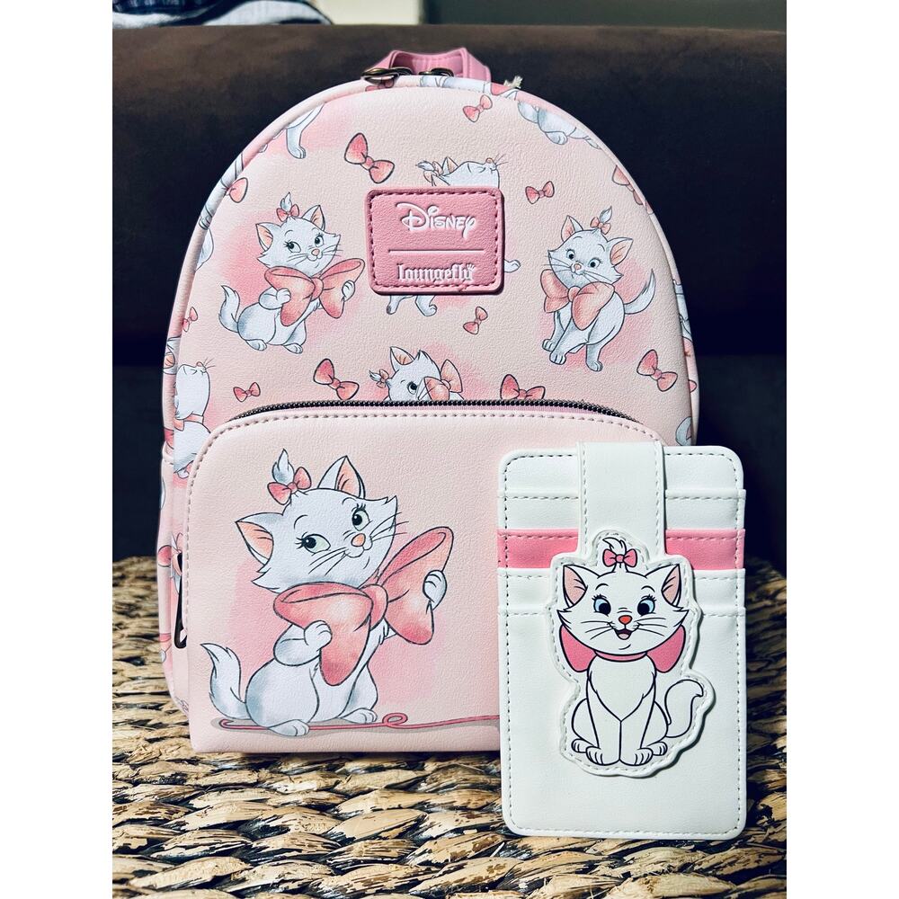 Loungefly Disney The Aristocats Marie Bows Mini Backpack Wallet